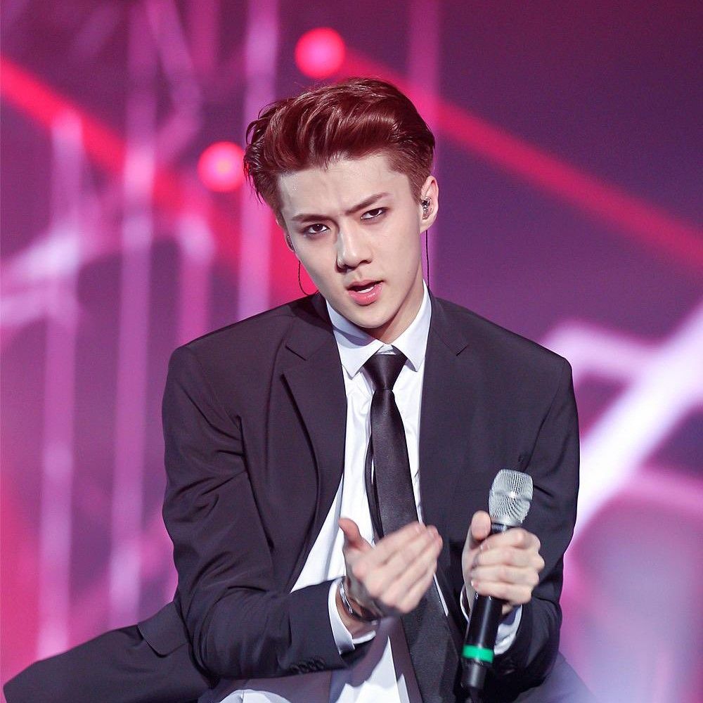 Recent activity shot of Sehun (EXO)