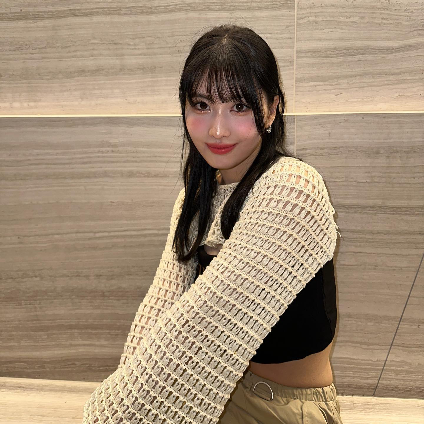A moment captured by Momo (TWICE)'s fan