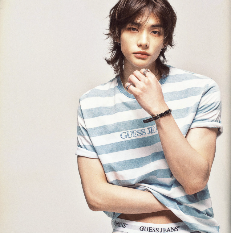 A moment captured by Stray Kids's fan