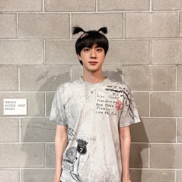 Recent activity shot of Jin (BTS)