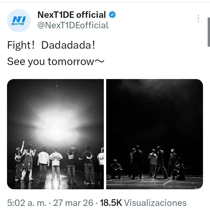 A moment captured by NexT1DE's fan