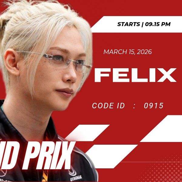 Recent activity shot of Felix (Stray Kids)
