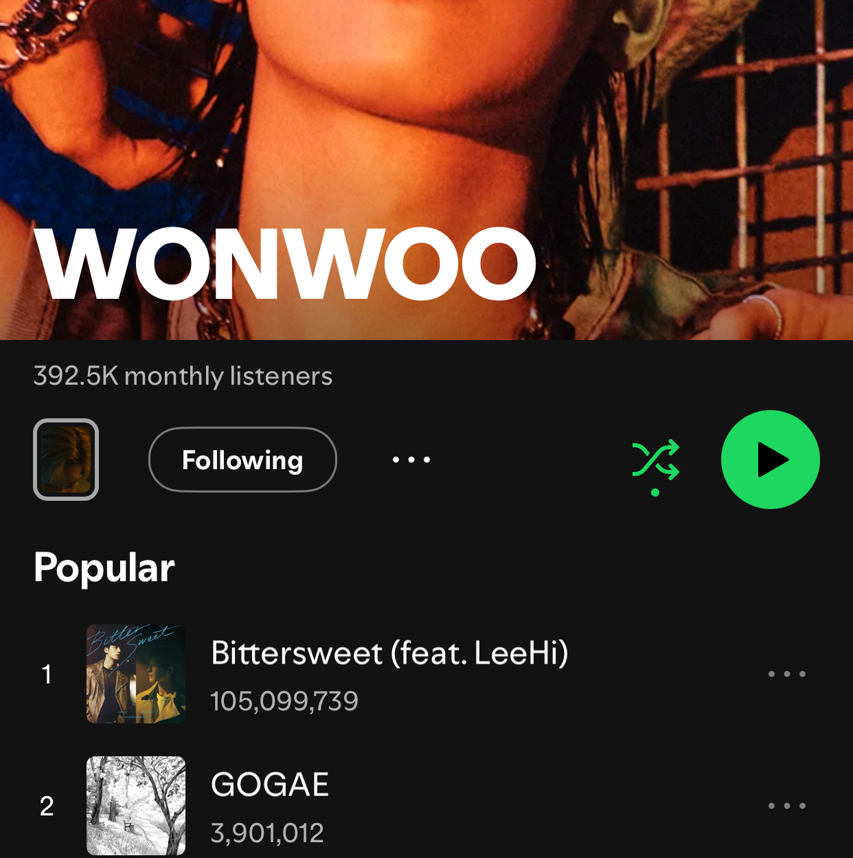 Recent activity shot of Wonwoo (SEVENTEEN)