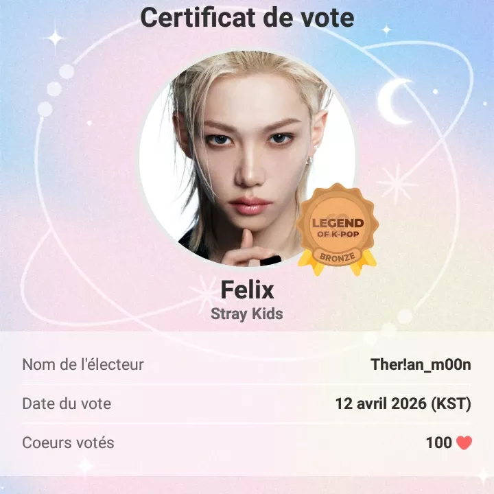 Recent activity shot of Felix (Stray Kids)