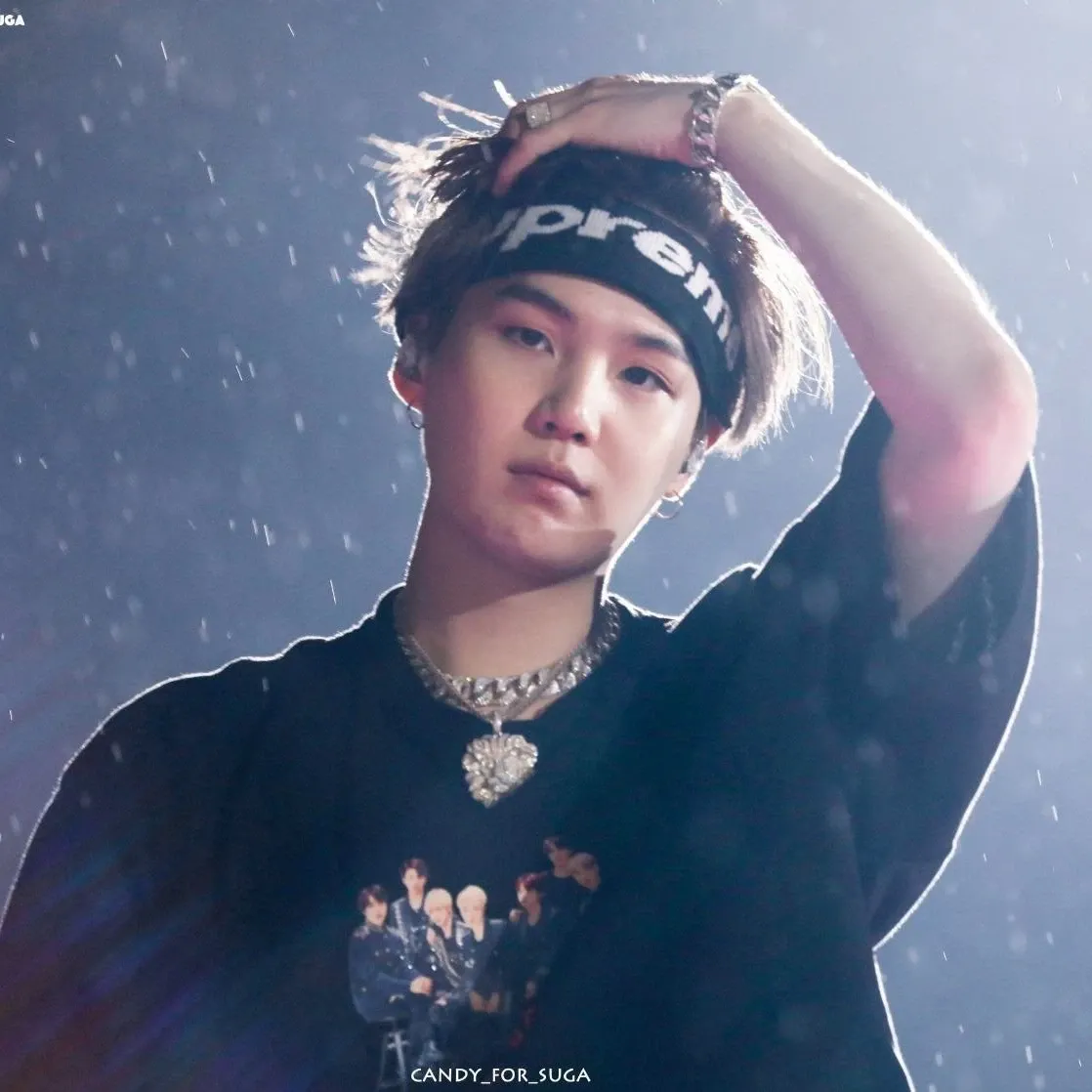 Recent activity shot of SUGA (BTS)