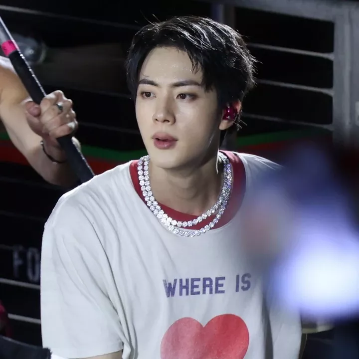Recent activity shot of Jin (BTS)