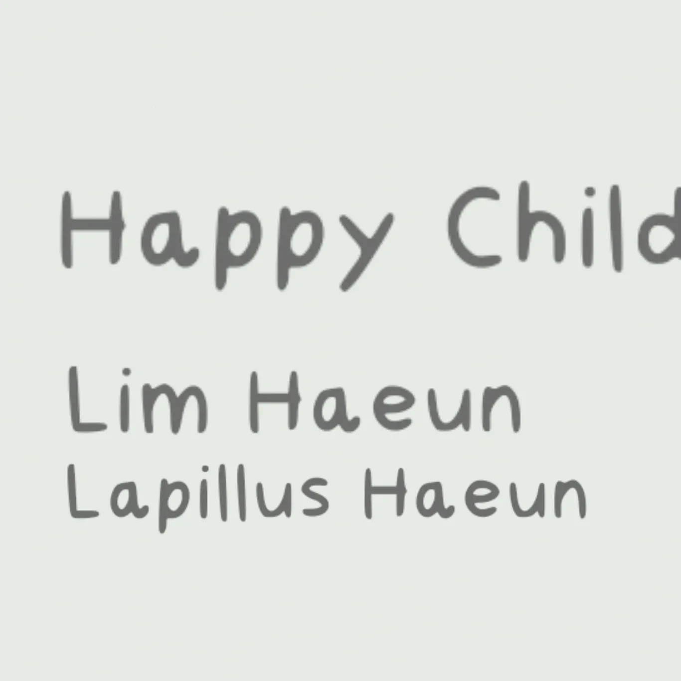 Behind-the-scenes cut of Haeun (Lapillus)