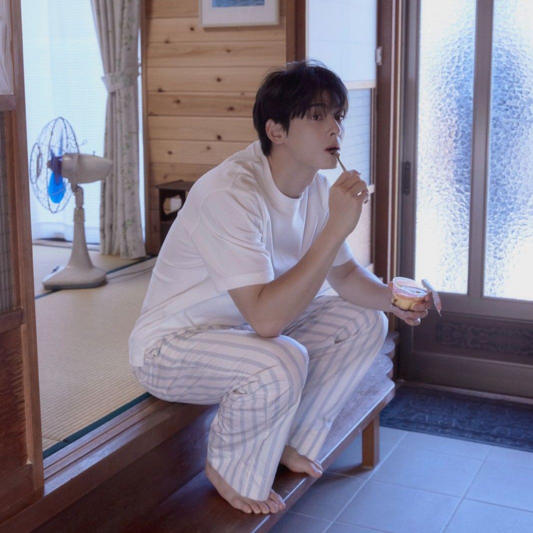 Recent activity shot of Eunwoo (ASTRO)