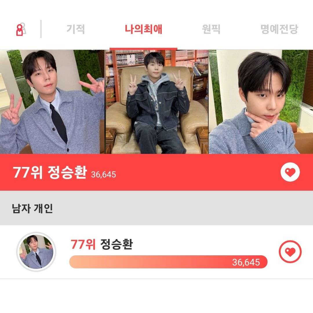 Recent activity shot of Jung Seunghwan