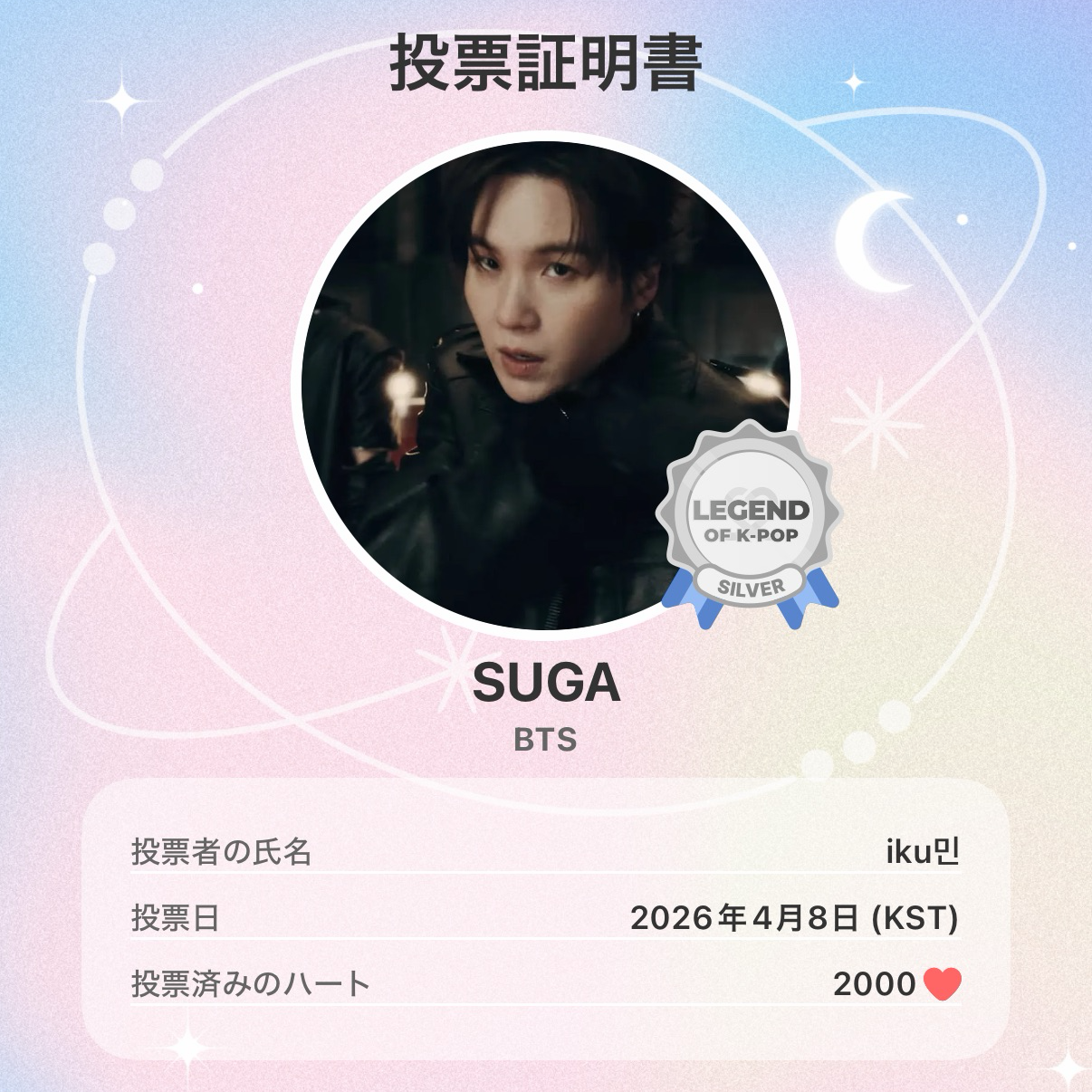 Momen yang diabadikan oleh penggemar SUGA (BTS)