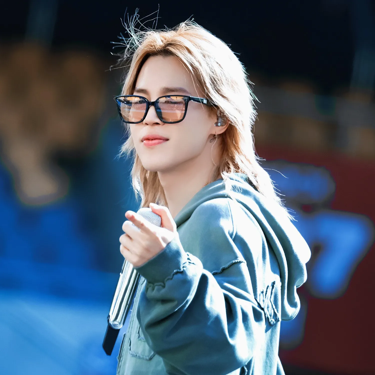 Recent activity shot of Jimin (BTS)
