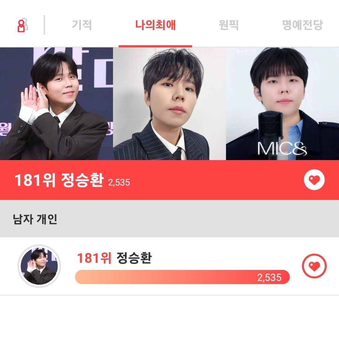 A moment captured by Jung Seunghwan's fan