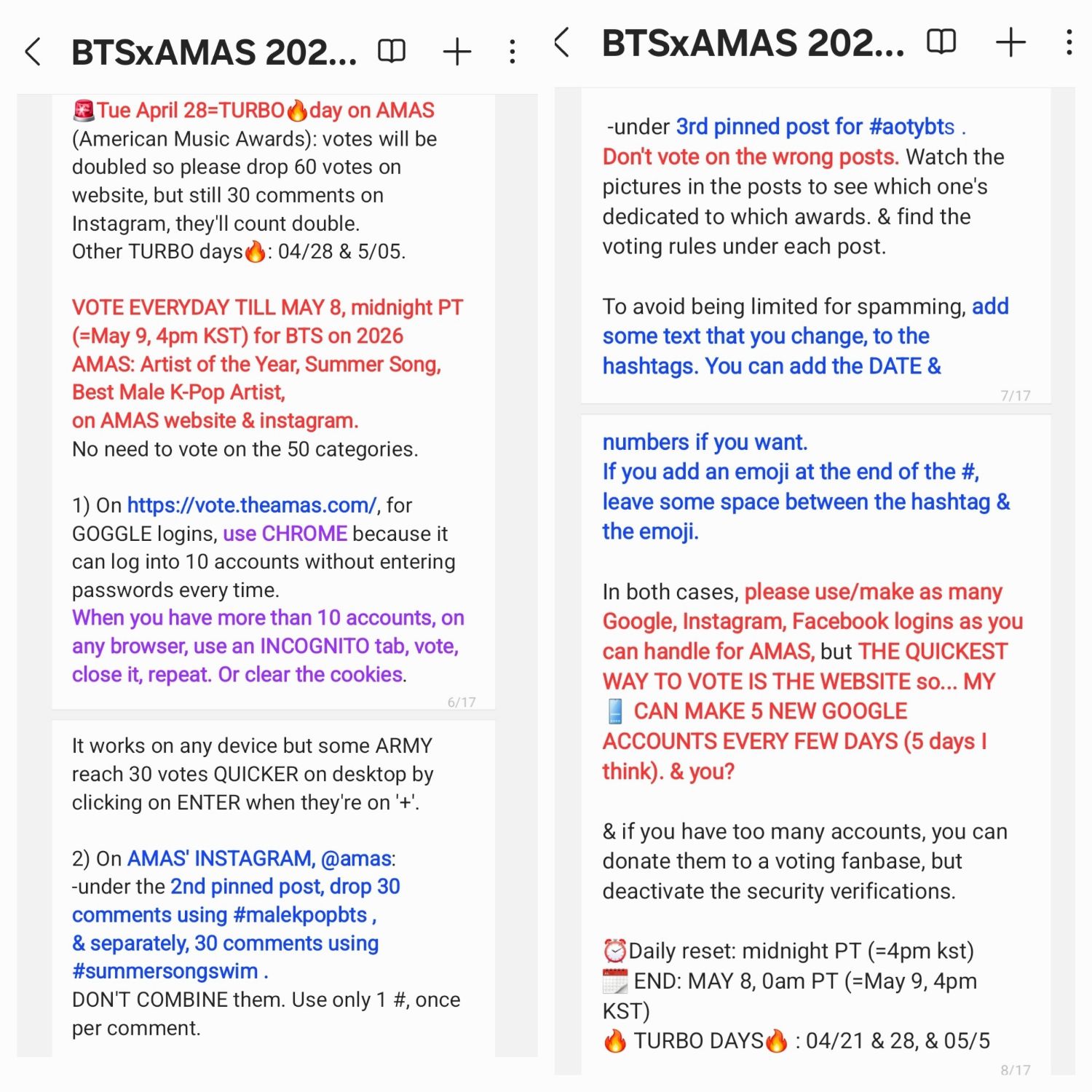 Recent activity shot of BTS