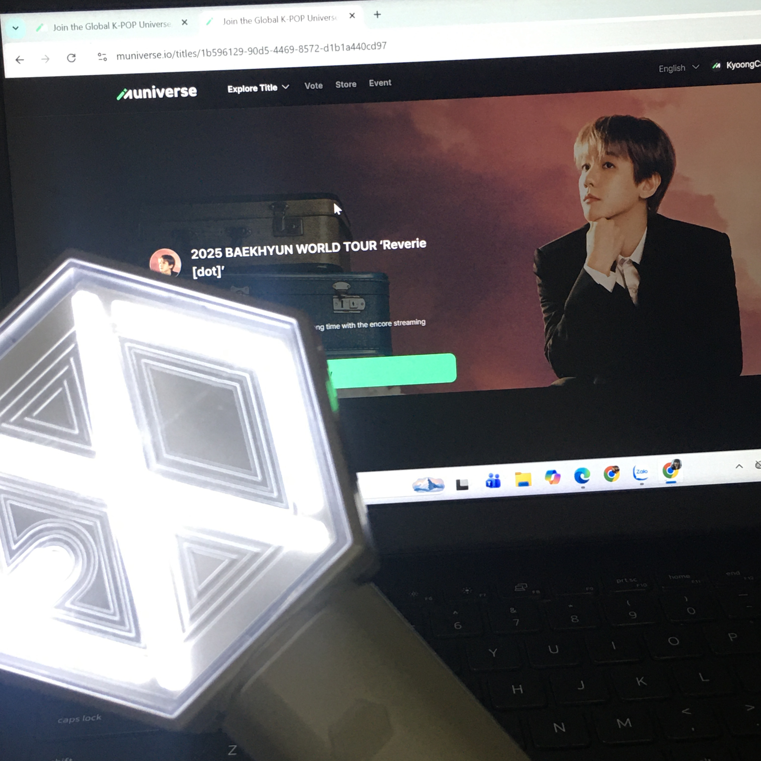 백현 (EXO)의 비하인드 컷