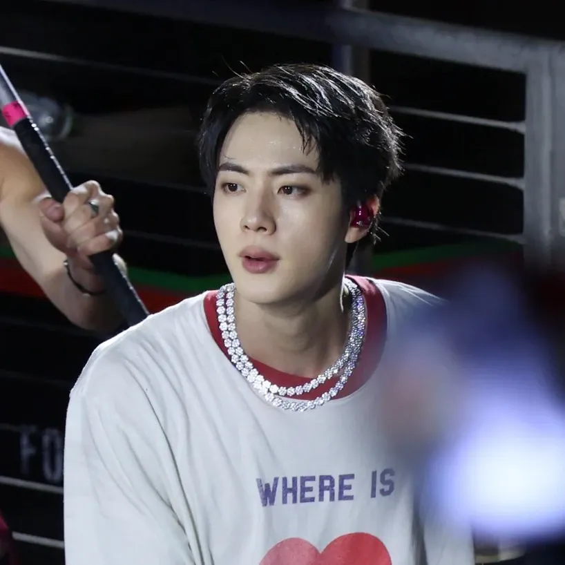 Recent activity shot of Jin (BTS)