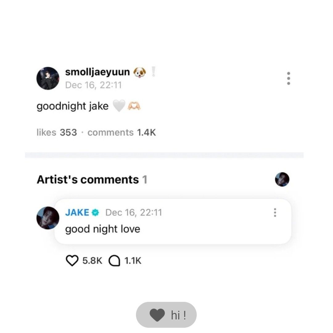 Recent activity shot of Jake (ENHYPEN)