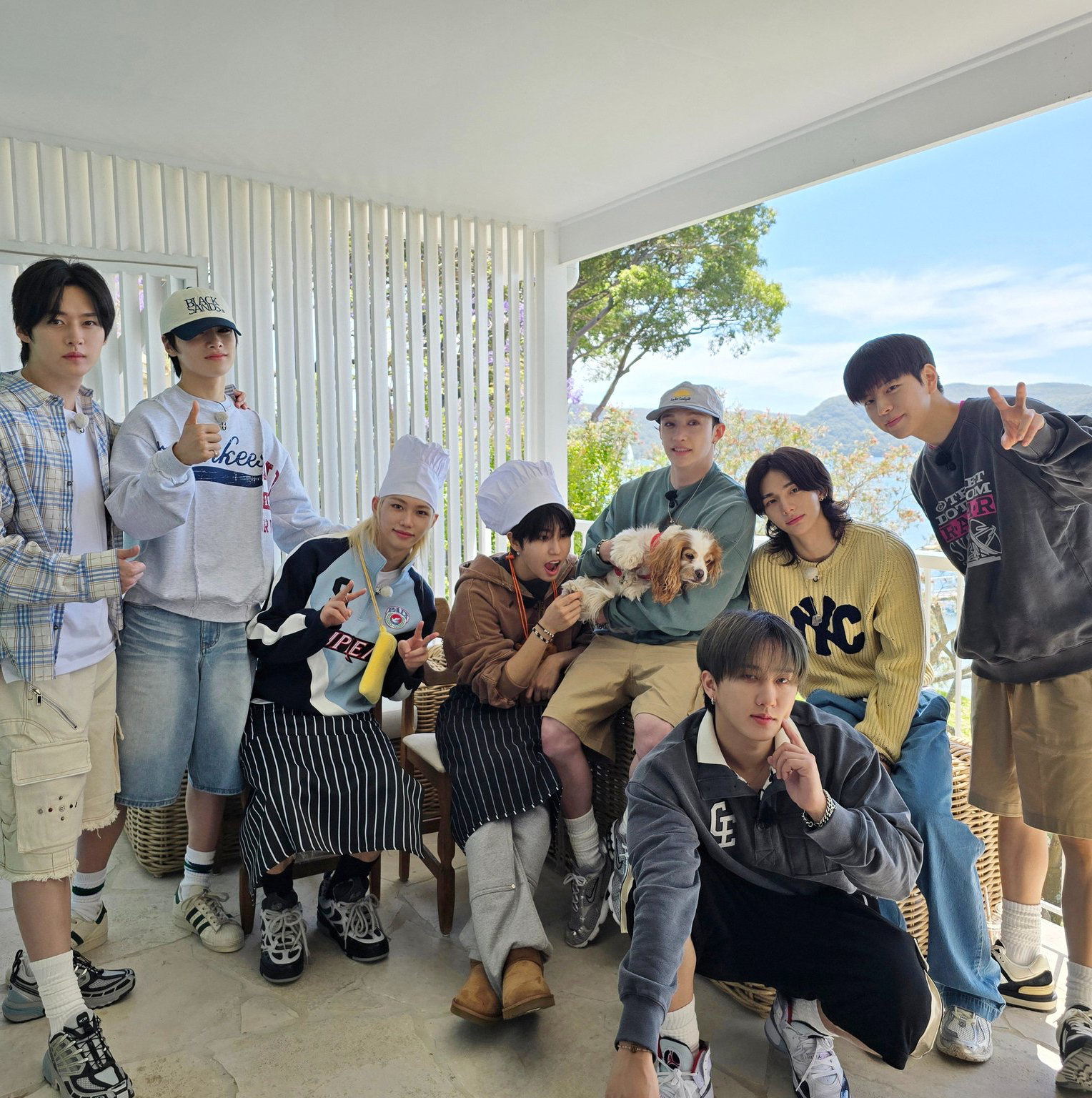 A moment captured by Stray Kids's fan