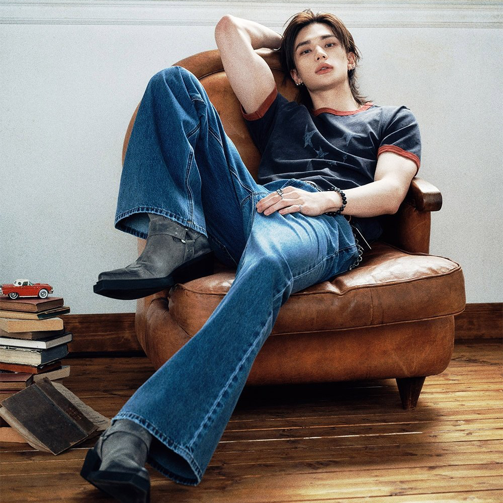 A moment captured by Stray Kids's fan