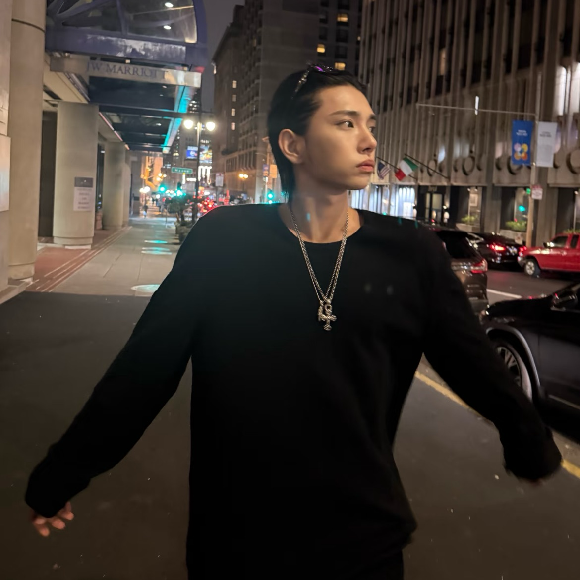 A moment captured by Joshua (SEVENTEEN)'s fan