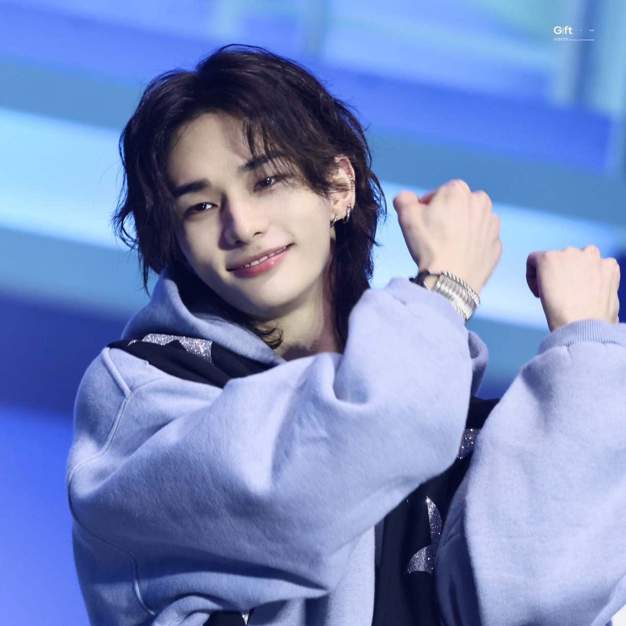 A moment captured by Hyunjin (Stray Kids)'s fan