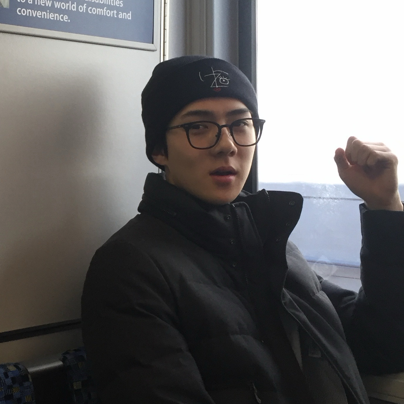 Recent activity shot of Sehun (EXO)