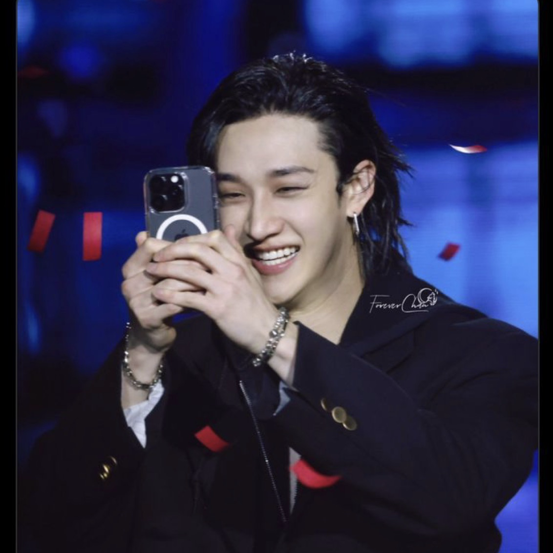 A moment captured by Bang Chan (Stray Kids)'s fan