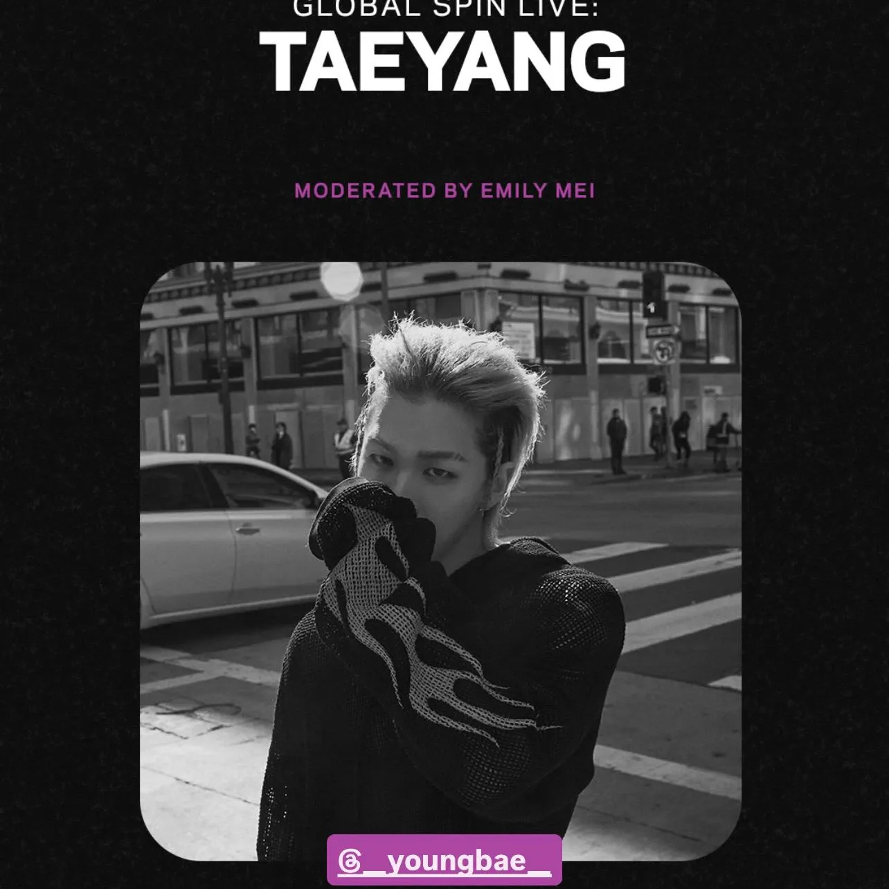 A moment captured by Taeyang (BIGBANG)'s fan