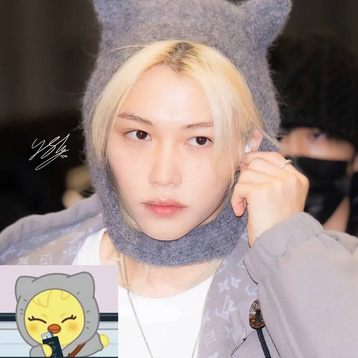 A moment captured by Stray Kids's fan