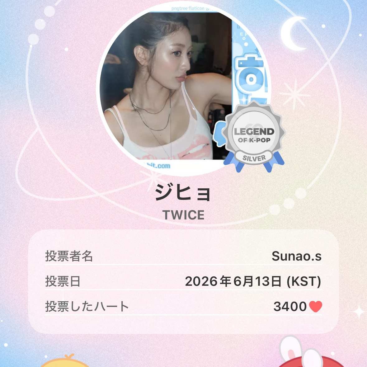 Recent activity shot of Jihyo (TWICE)