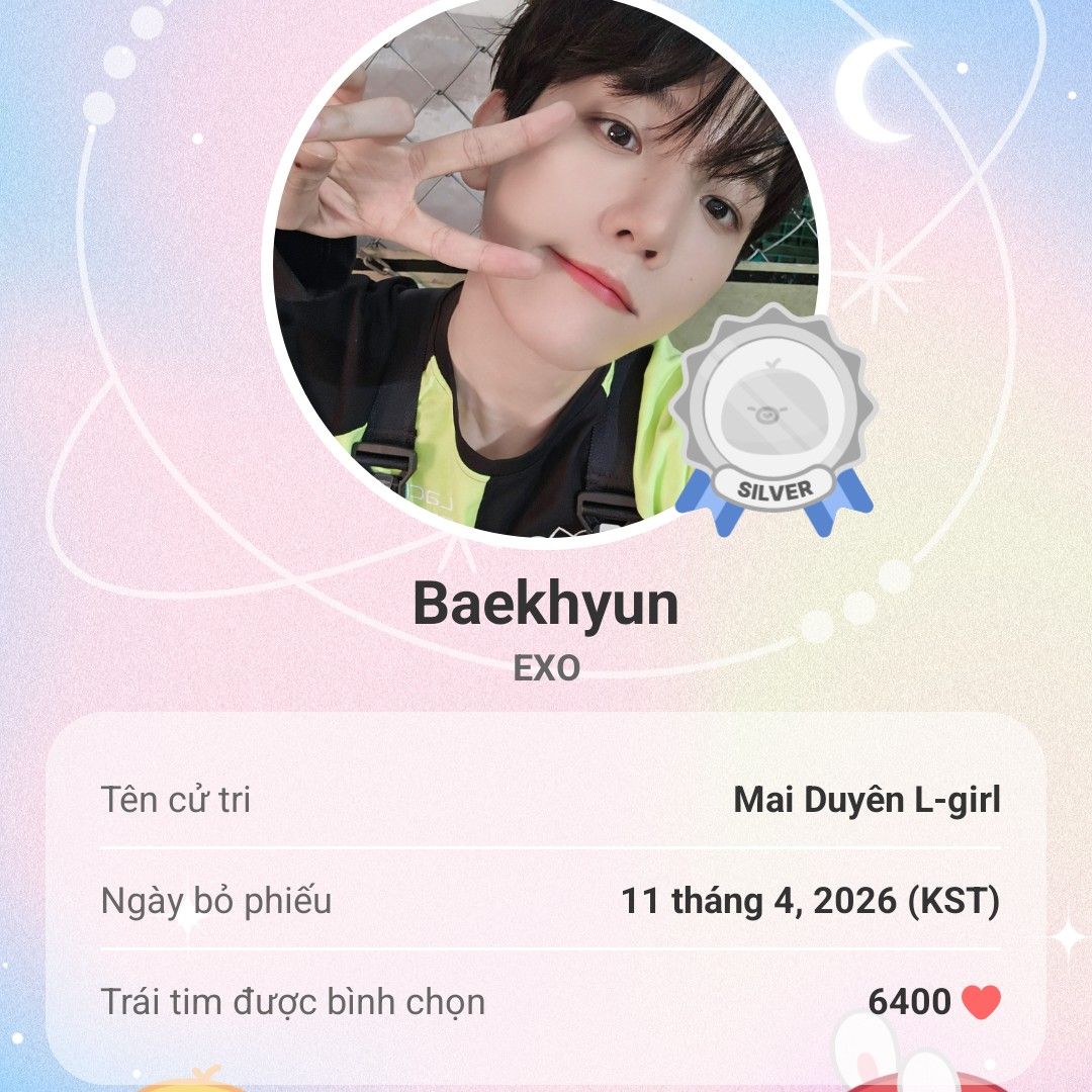 Recent activity shot of Baekhyun (EXO)