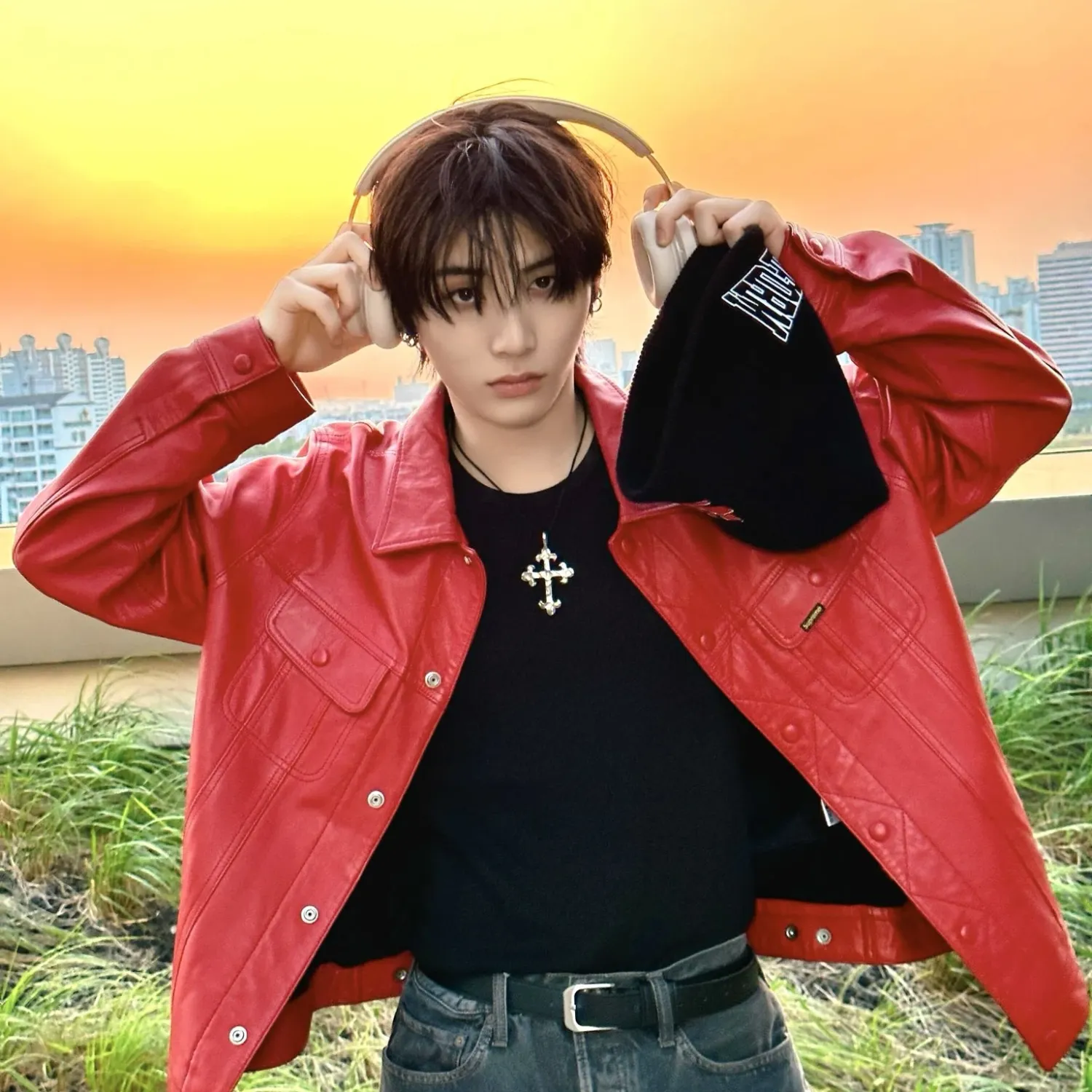 Momen yang diabadikan oleh penggemar Taesan (BOYNEXTDOOR)