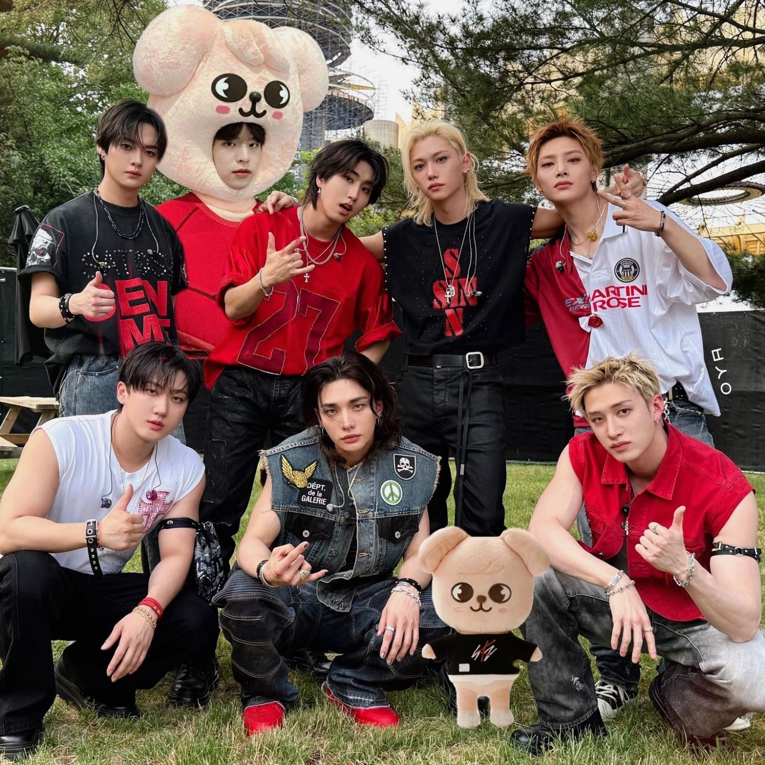A moment captured by Stray Kids's fan