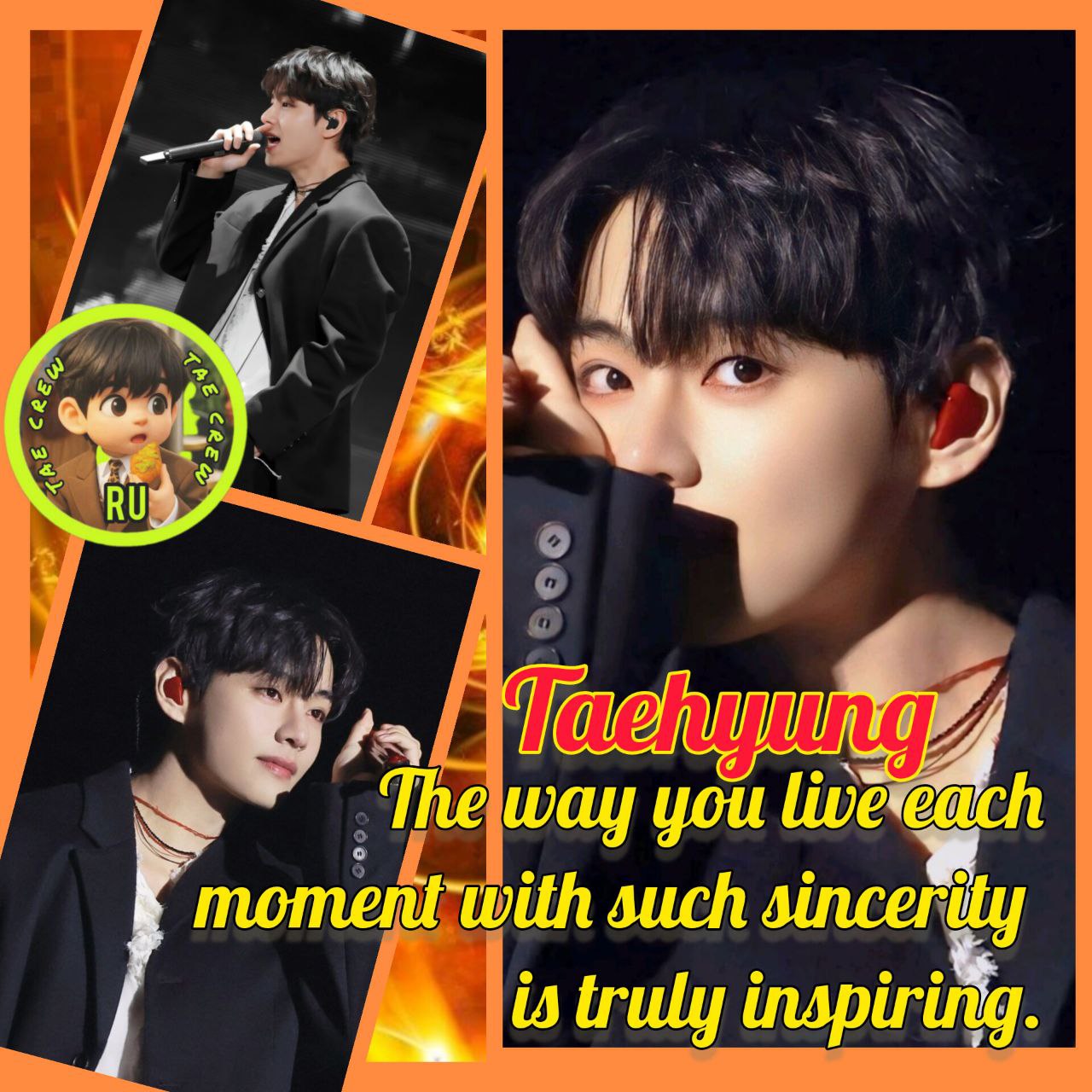 A moment captured by V (BTS)'s fan