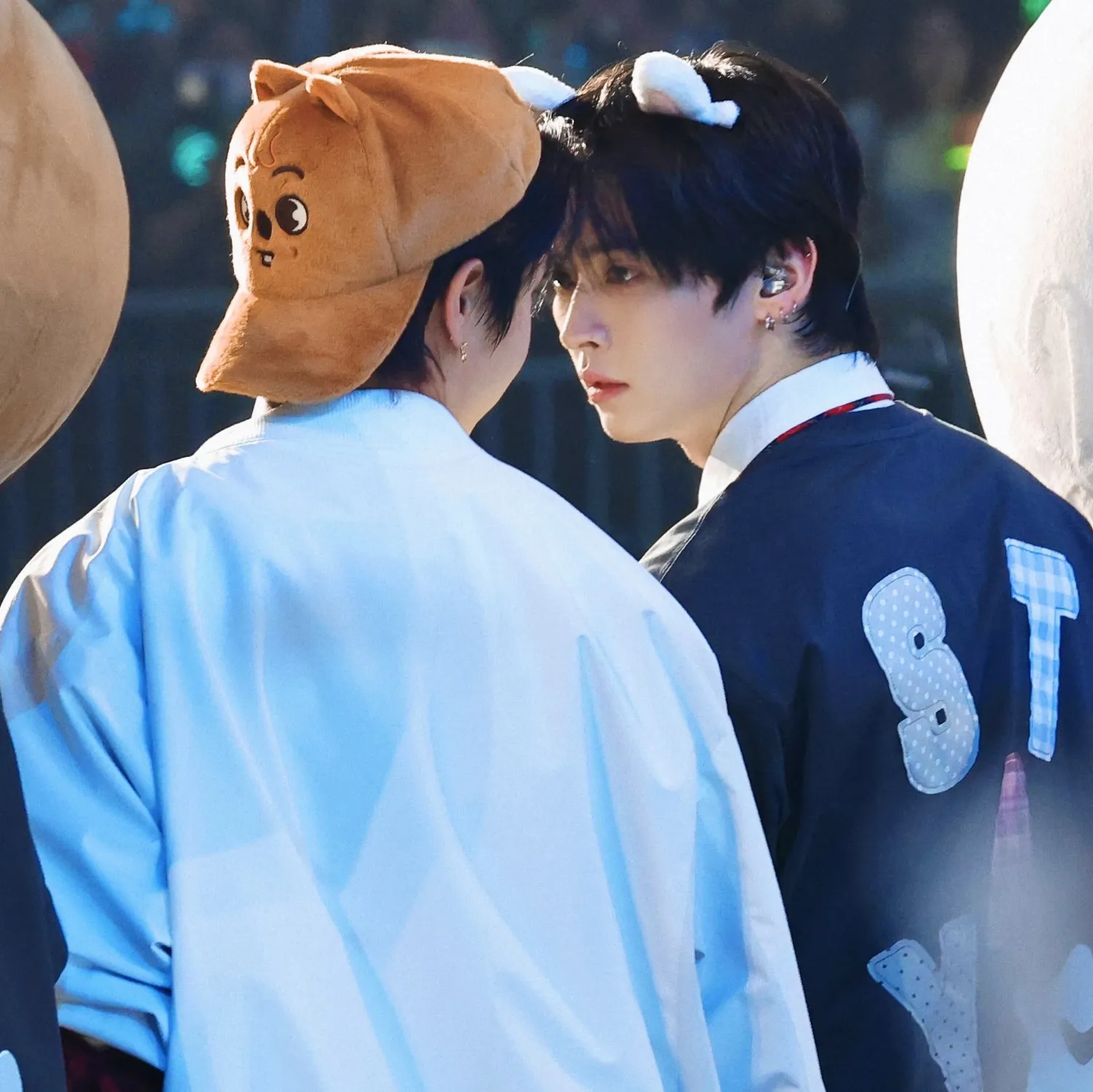 A moment captured by Stray Kids's fan