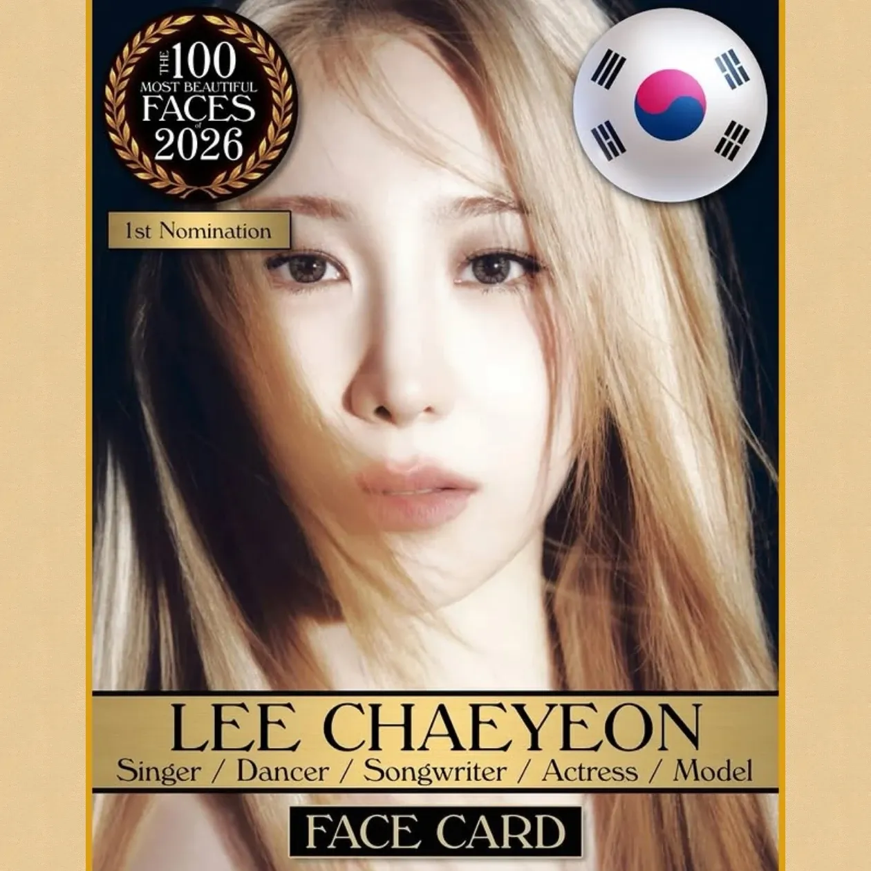 A moment captured by Lee Chaeyeon's fan