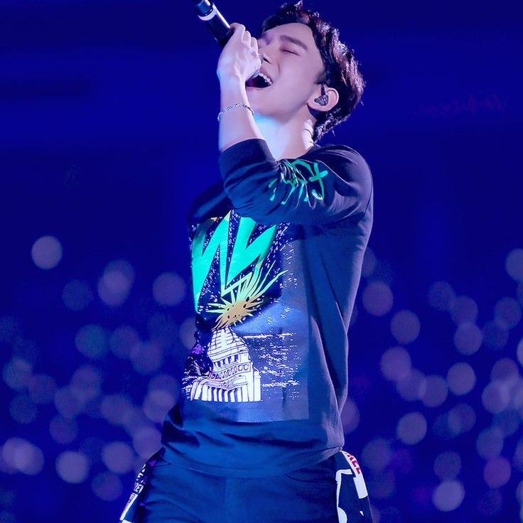 Recent activity shot of Chen (EXO)