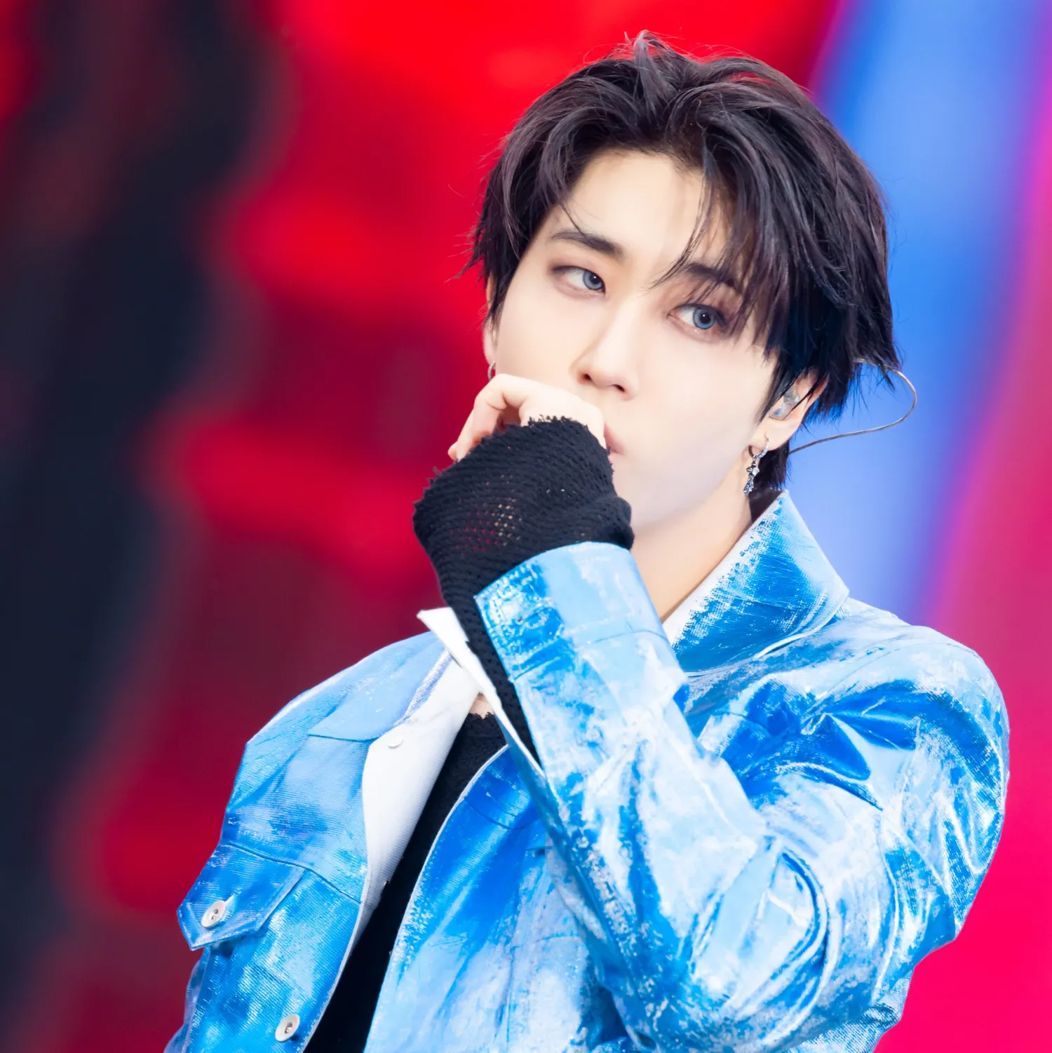 A moment captured by Stray Kids's fan