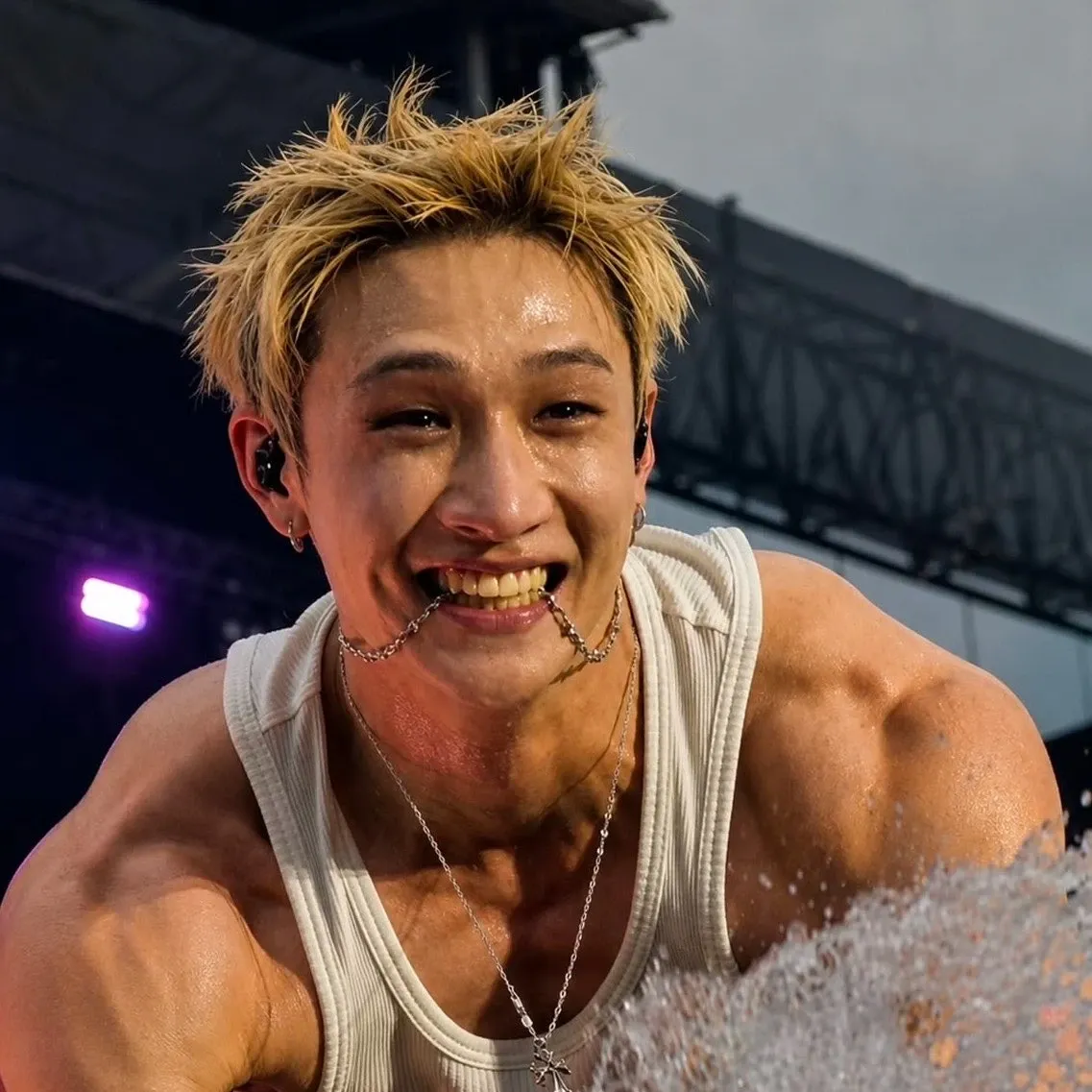 A moment captured by Stray Kids's fan