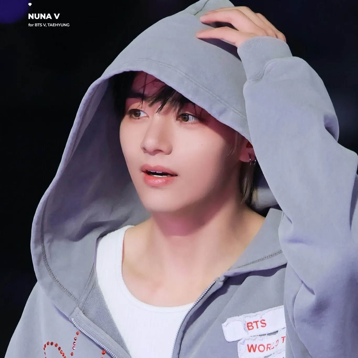 A moment captured by V (BTS)'s fan