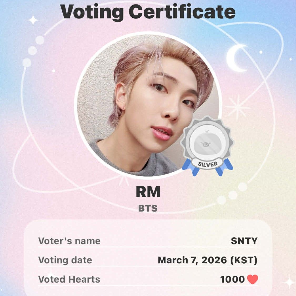 Foto aktivitas terbaru RM (BTS)