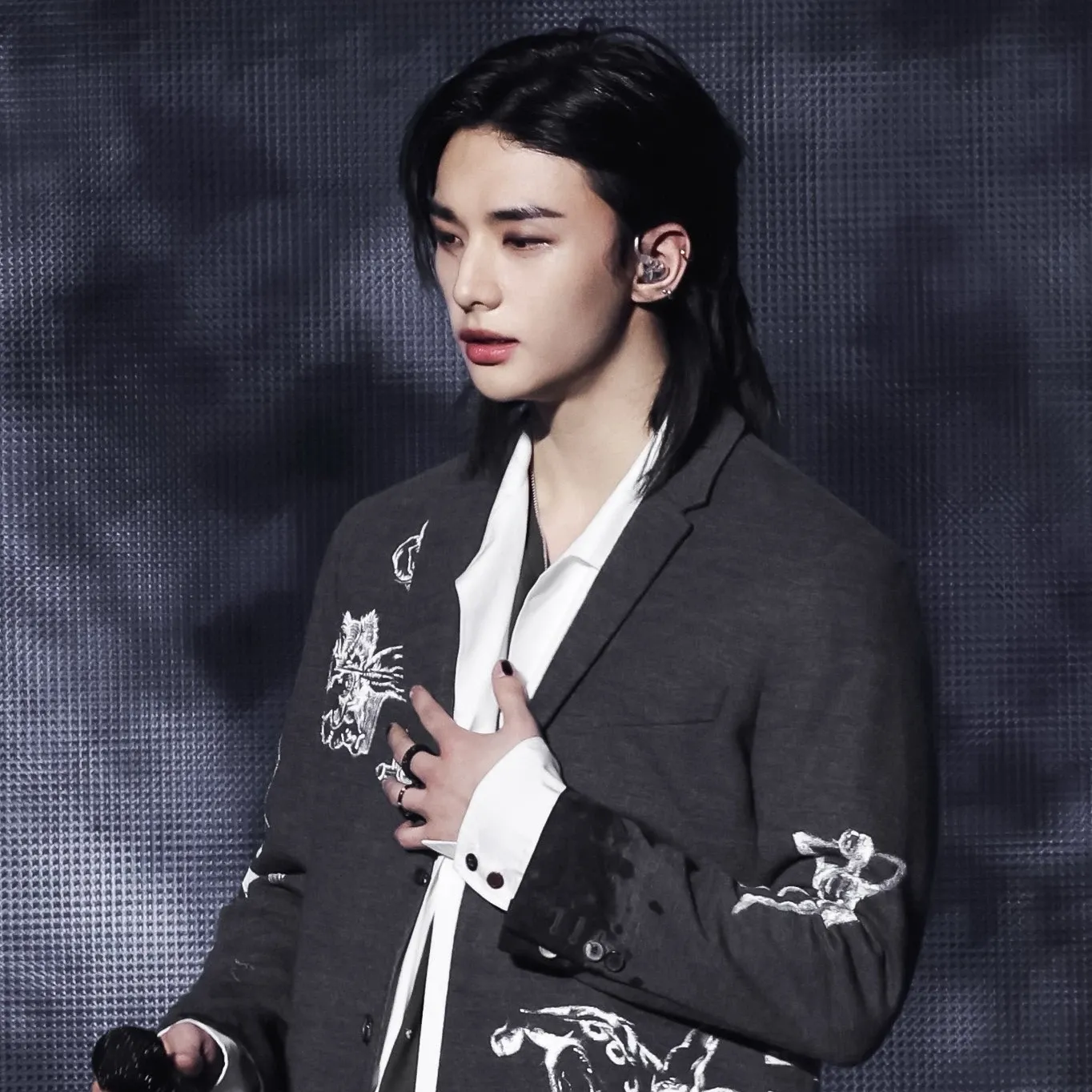 Recent activity shot of Hyunjin (Stray Kids)