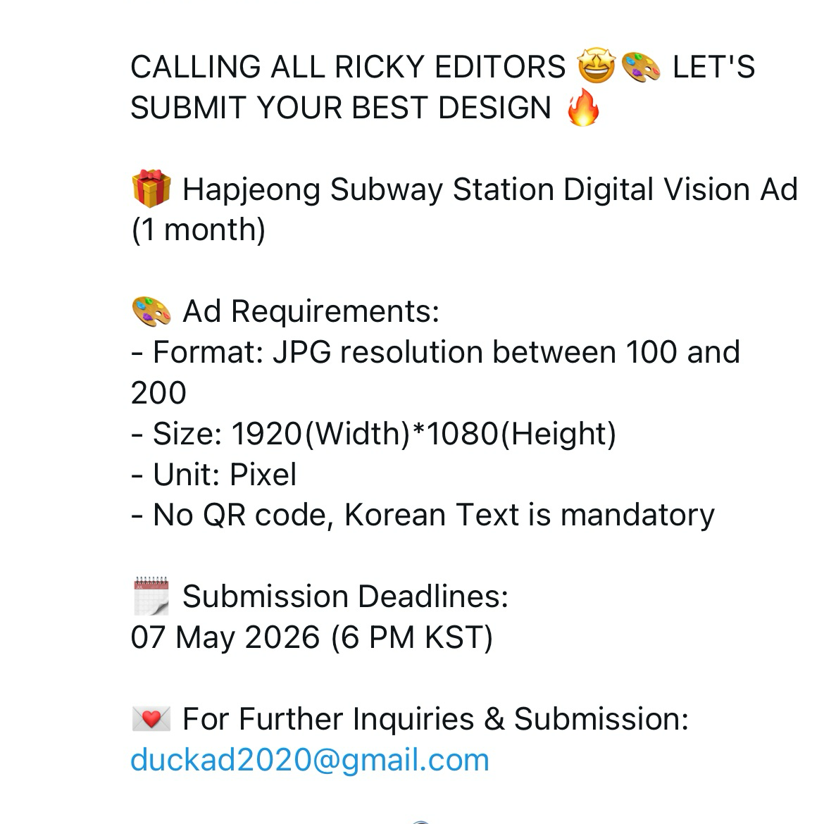 Recent activity shot of Ricky