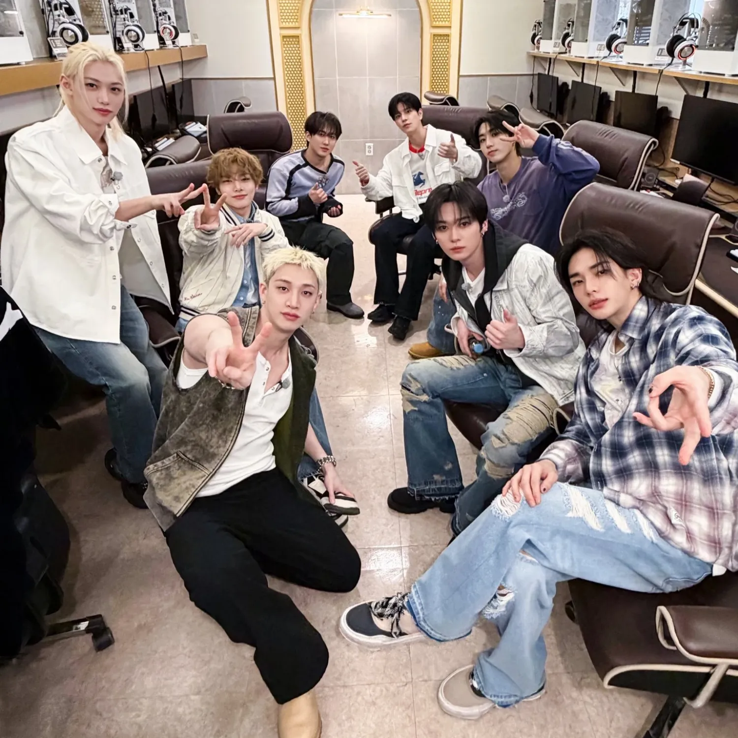 A moment captured by Stray Kids's fan