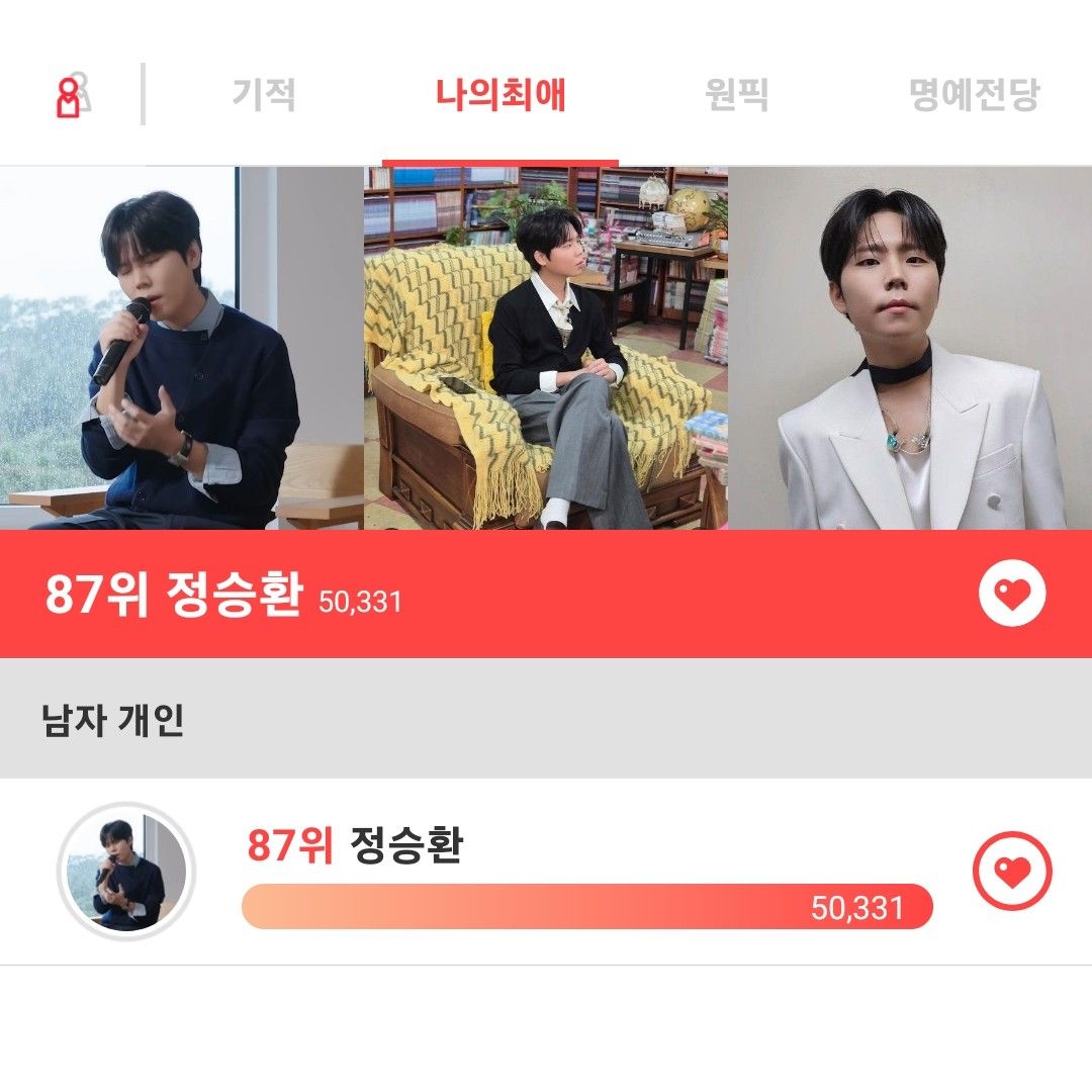 A moment captured by Jung Seunghwan's fan