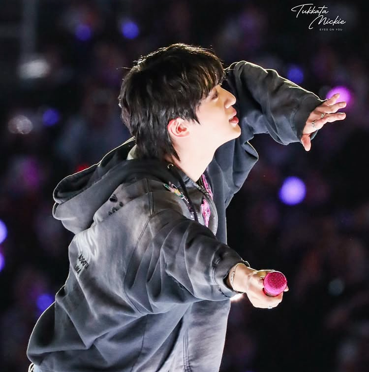 Recent activity shot of Jin (BTS)