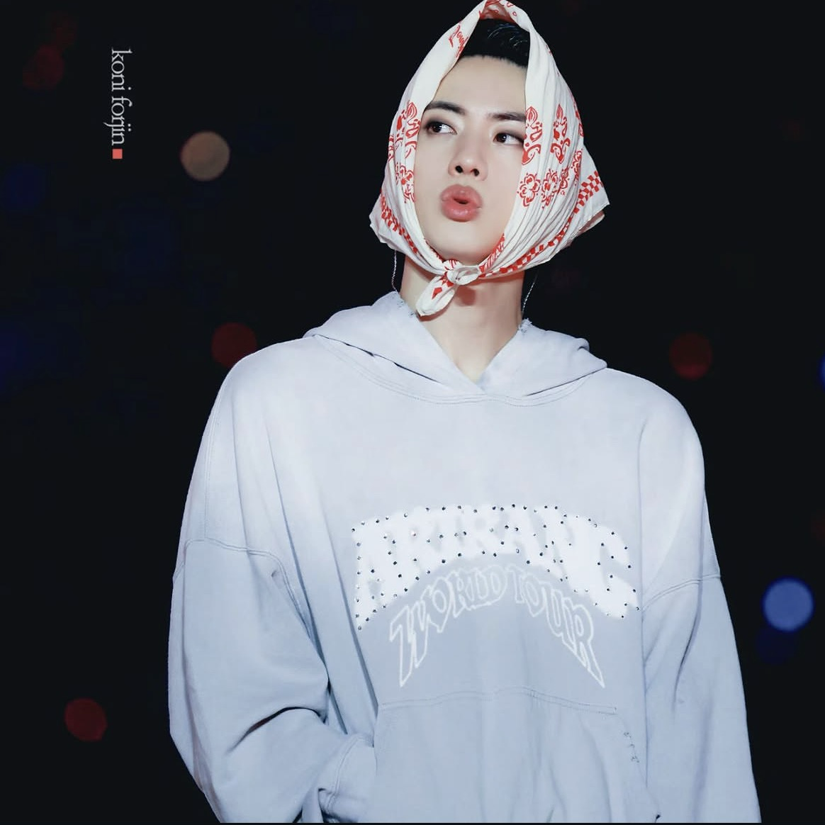 Recent activity shot of Jin (BTS)