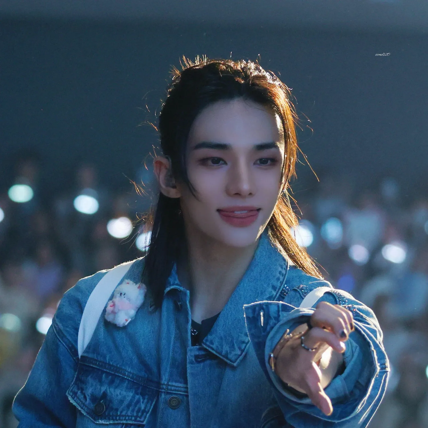 A moment captured by Hyunjin (Stray Kids)'s fan