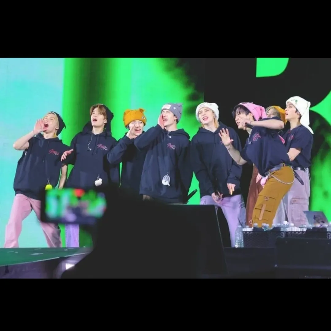 A moment captured by Stray Kids's fan