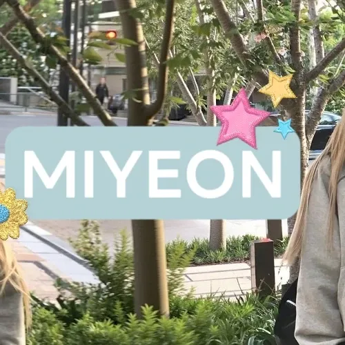 Recent activity shot of Miyeon (i-dle)