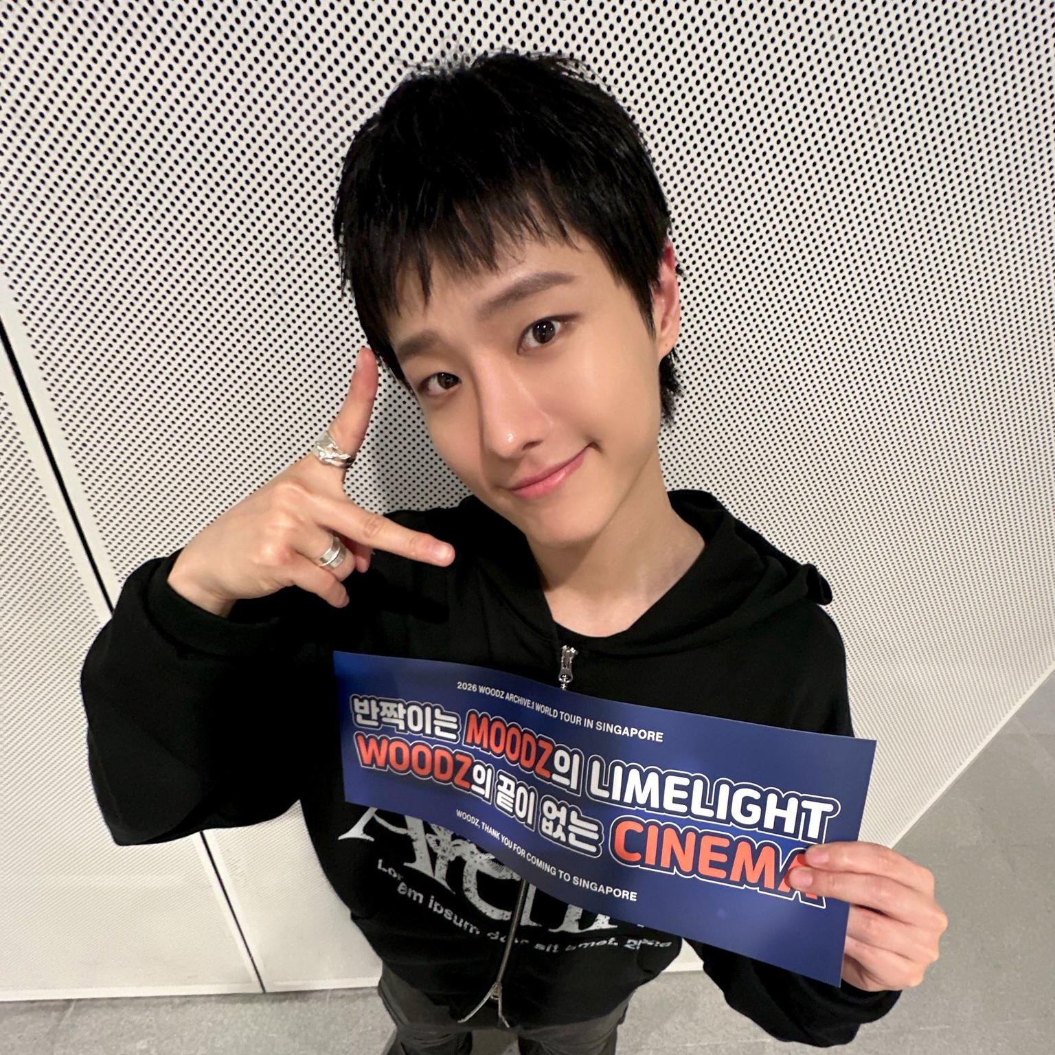 A moment captured by WOODZ's fan